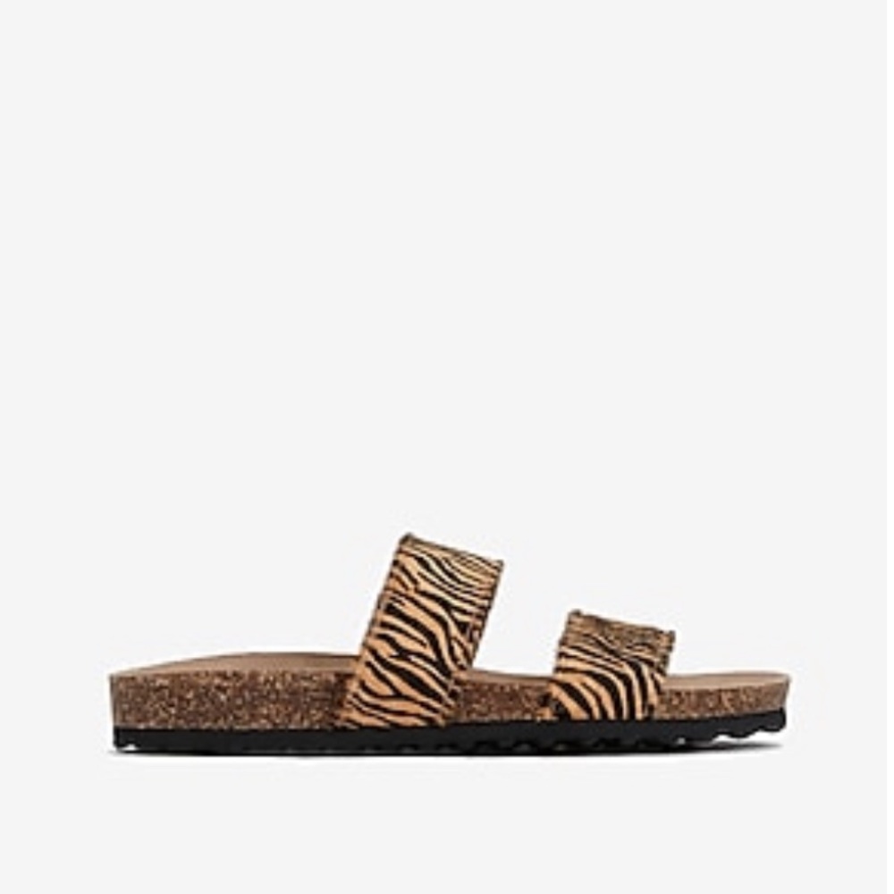 Express. Genuine calf hair band sandals. Size 9